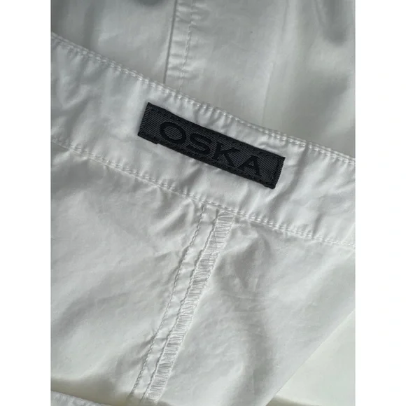 OSKA White Dress Elastic Hem Size 1 - Picture 4 of 5